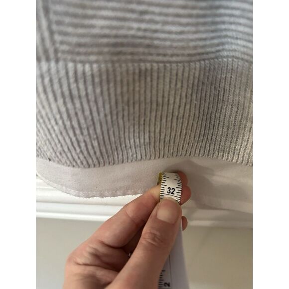 Hilary Radley Size Medium Gray Ribbed‎ Peek A Boo Blouse Sweater - Picture 8 of 9